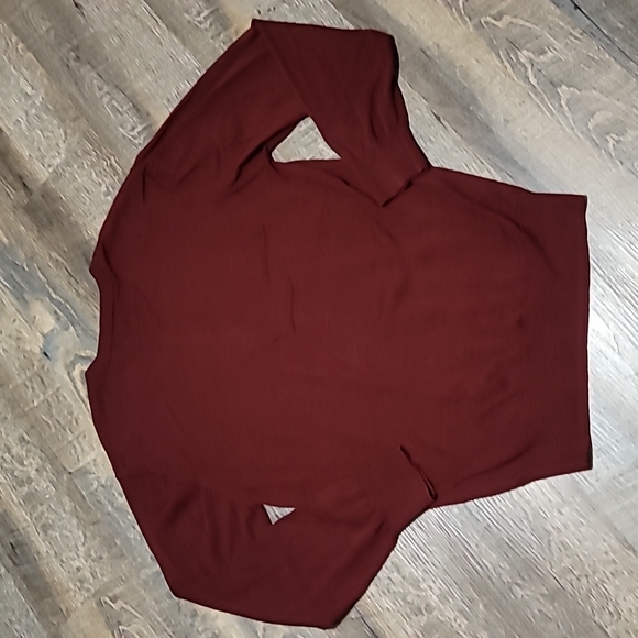 Gently Loved women's v-neck sweater size XS made by McCarthy red-purple color - Picture 6 of 8